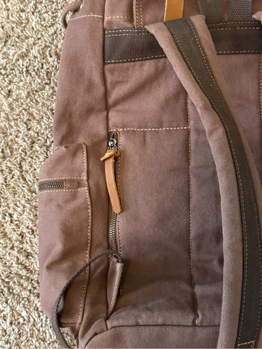 GEARONIC Vintage Canvas Backpack - Brown/Coffee